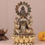 Brass Superfine Lakshmi Idol - 8" Height